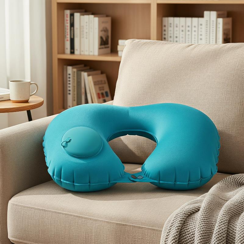 収納可能で自己充填式の群がり式インフレータブル携帯ネックピロ - Outdoor Camping Store のレビューと価格